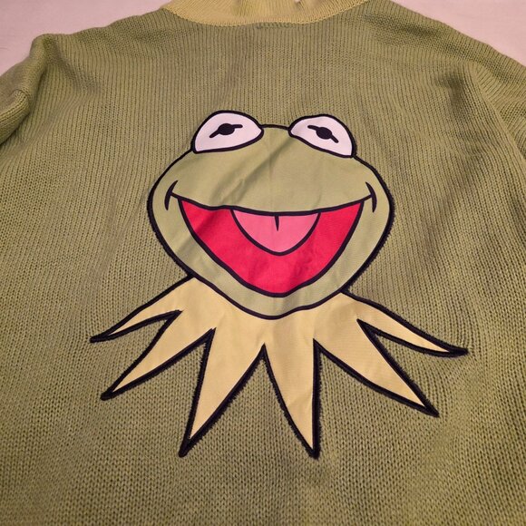 Vintage Disney's The Muppets Kermit the Frog Cardigan - Picture 7 of 12